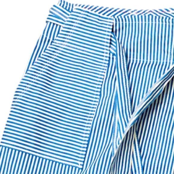 Tommy Hilfiger Wrap Nautical Blue White Stripes Printed Belted Skort Sz 2 NWOT - Picture 4 of 12